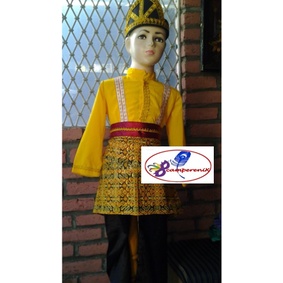 Kostum Karnaval Pakaian Adat Baju Tari Saman Anak PAUD/TK Tradisional Daerah Aceh