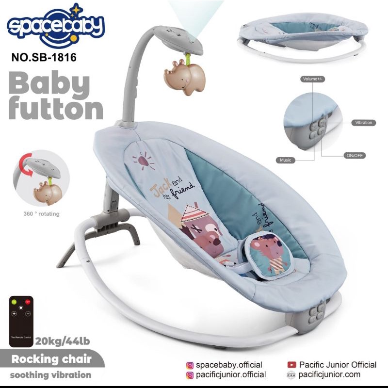 Baby Bouncer Futton Space Baby Sb 1816 Rocking Chair Vibration Free Packing Dus+Bubblewarp