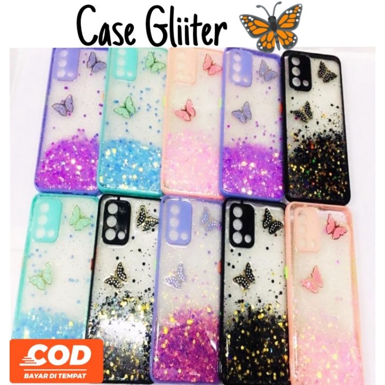 Xiaomi Redmi 9A Redmi 9C Note 10 Case Glitter Kupu Kupu Butterfly Casing Warna Terbaru