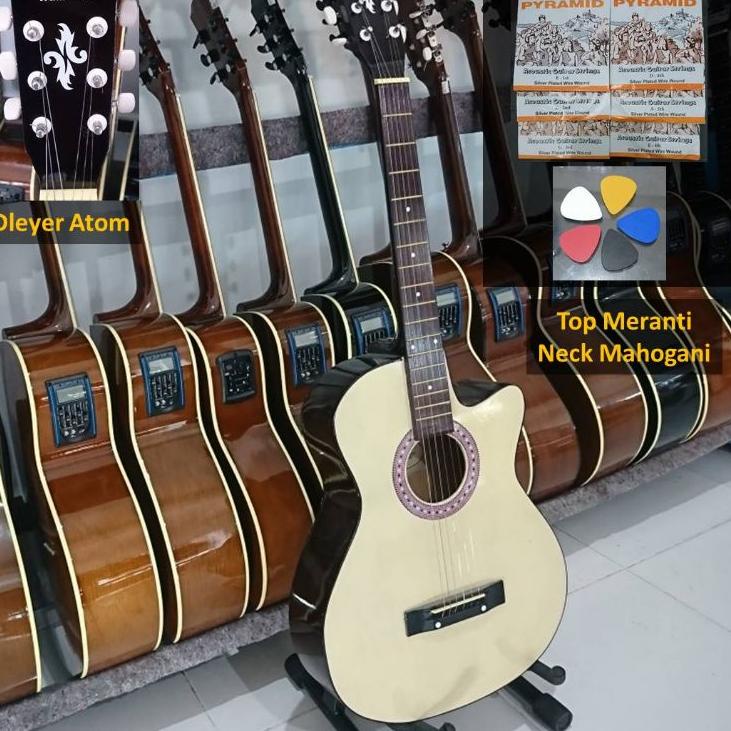 Terbaik.. gitar akustik dan elektrik preamp 7545 ongkos kirim murah dapat senar cadangan pick gitar 