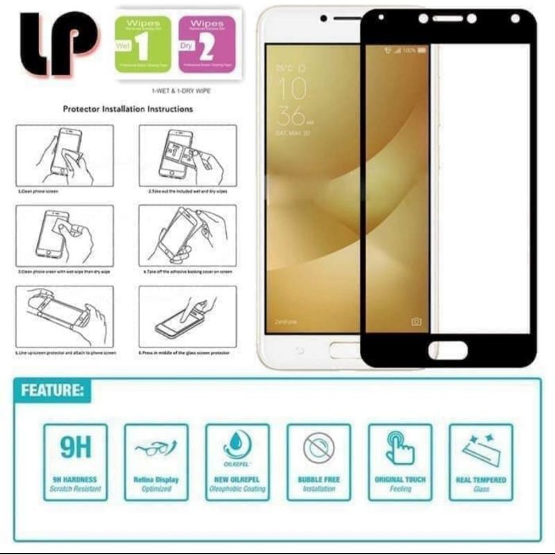 Asus Zenfone 4 Max Pro 5.5 ZC554KL Tempered Glass Full Layar Anti Gores Kaca