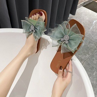 SHOEGALLERY TG1602 Sandal Flat Wanita Simple Trendy Import Motif Pita Polkadot
