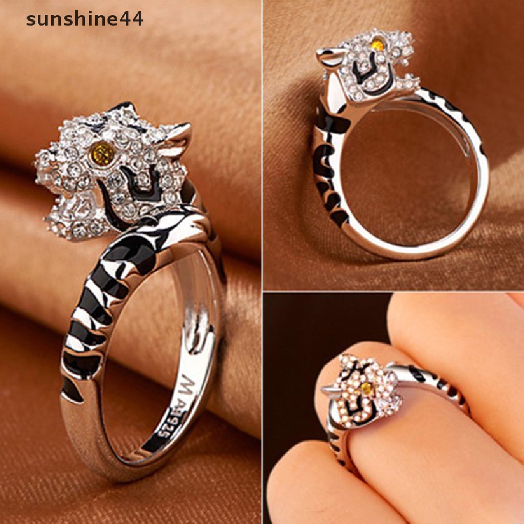 Sunshine Cincin Kristal Bentuk Kelinci / Babi / Naga / Kuda / Monyet / Ular / Domba / Harimau / Anjing