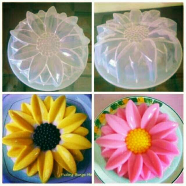 Cetakan Loyang Agar2 Mini Bentuk Bunga Matahari Cantik - Puding / Agar Agar / Jelly / Kue Kukus