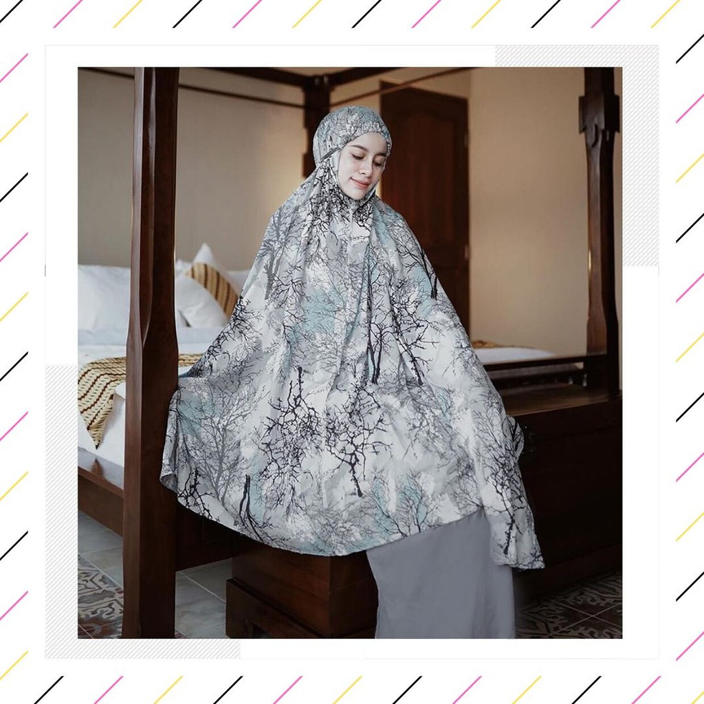 [ PROMO BERKAH  ] Mukena Tazkia /tazbiya mukena cantik winter art blue