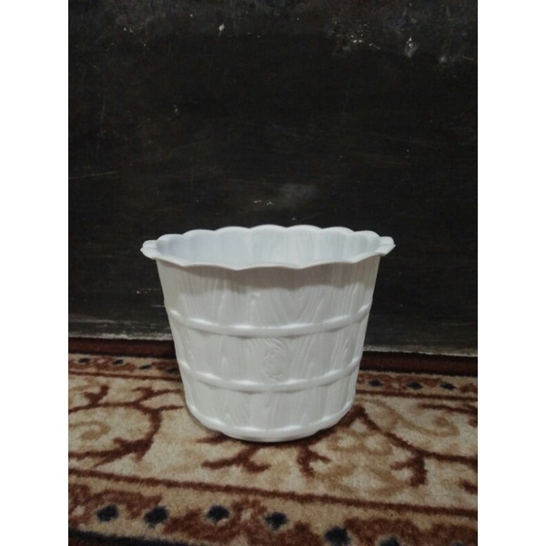 Pot 'Bambu 13' ERIKO/ Pot Motif Kayu/ Pot Tanaman Bunga