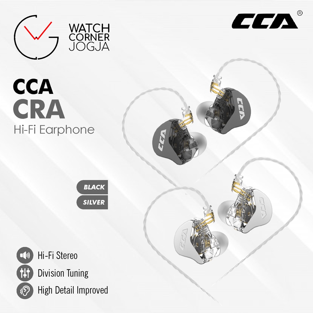 CCA CRA Single Dynamic Driver Bass HiFi Earphone Headset with Mic ORIGINAL Upgrade EDX Pro