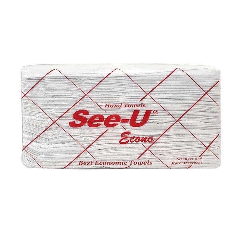 Tisu See U Smart Multifold - Hand Towel (150 Sheet) see u hand towel econo hijau / polos / merah