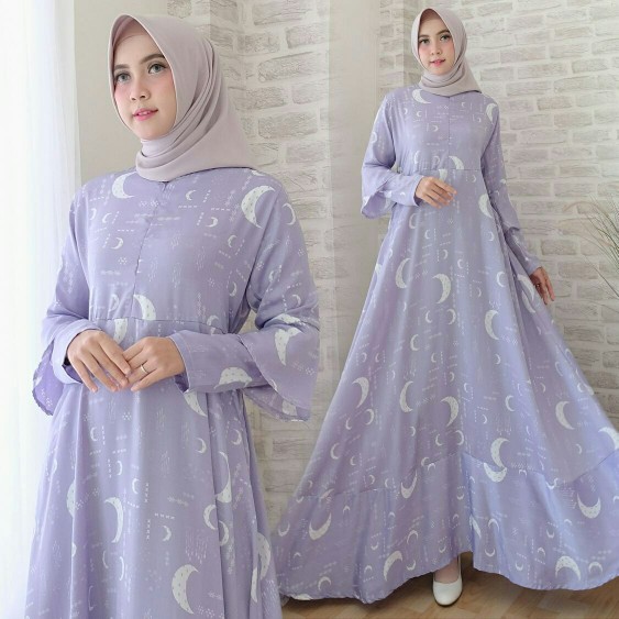 maxi maxmara mor bul ungu muda fashion wanita gamis dres baju muslim