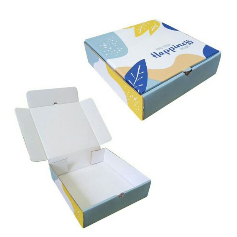 

Box 24x24x7 "Find Your Happiness Inside" Kardus/Karton/Hampers/Baju