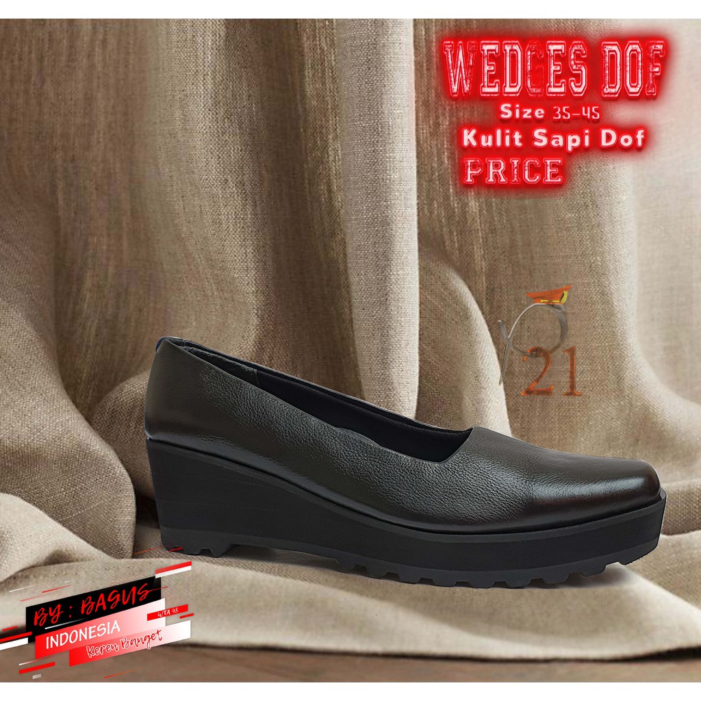 SEPATU WANITA / PDH / WEDGES / SEPATU POLWAN / P21