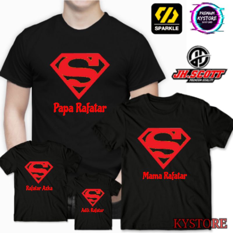 Baju Superman kaos promo size S,M,L,XL,XXL famili edition - Combad 30s