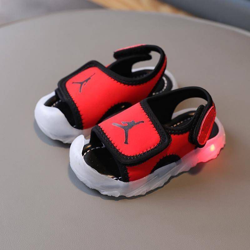 Sandal LED Anak Laki Laki Perempuan Sandal Bayi Laki Laki Perempuan Jordan Kids Sandal Jordan Anak Umur 1 2 3 4 5 Tahun Sandal