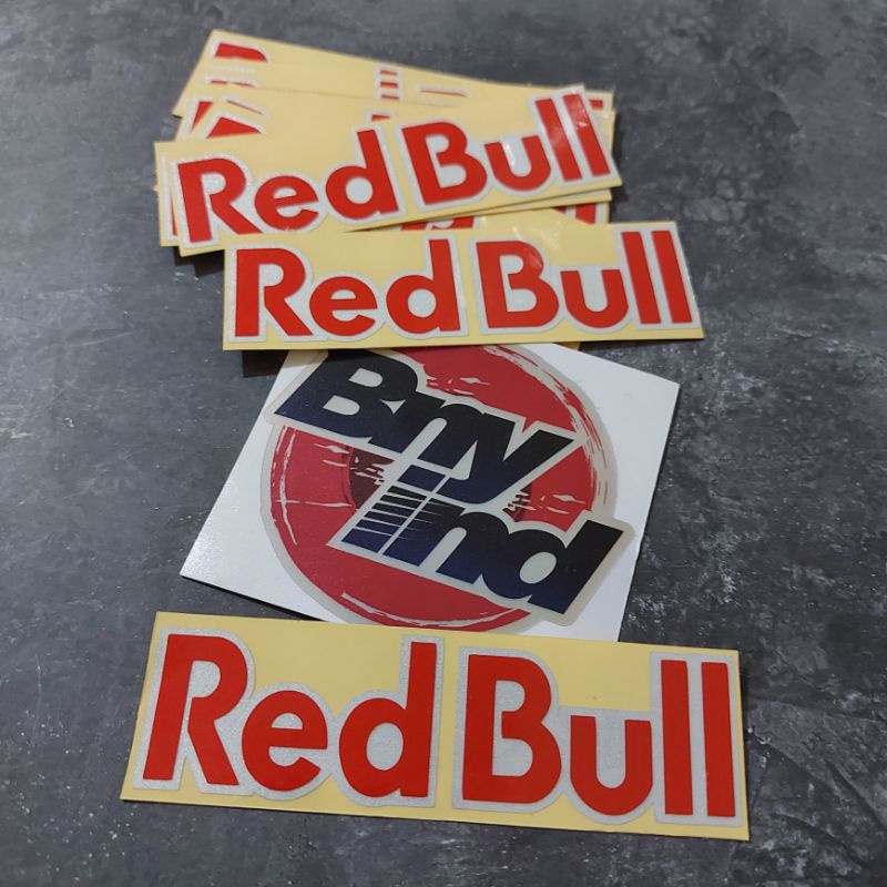 STICKER TULISAN RED BULL TUMPUK