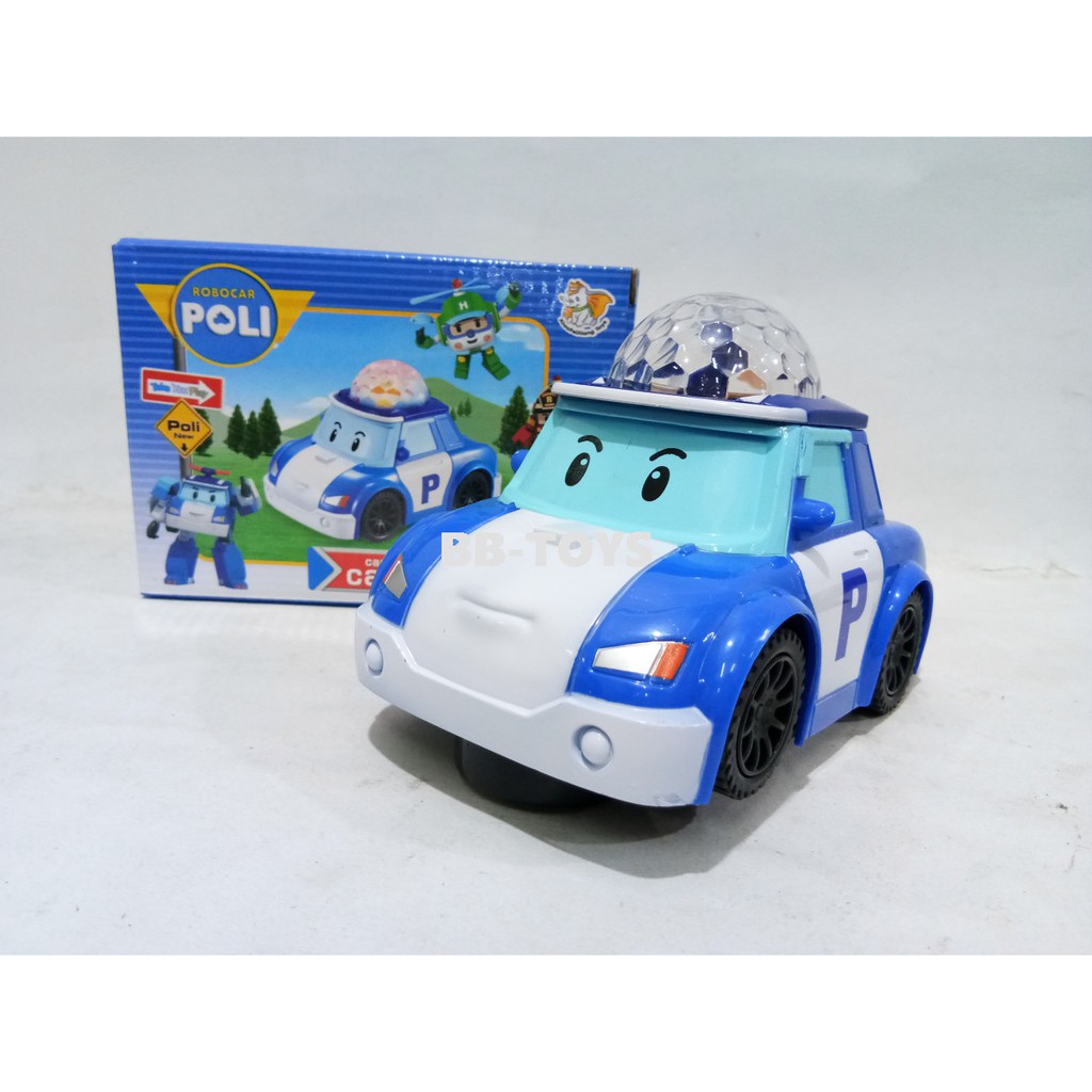 Mainan Mobil Cartoon - Robocar Poli Bump And Go with Lights - 767-377