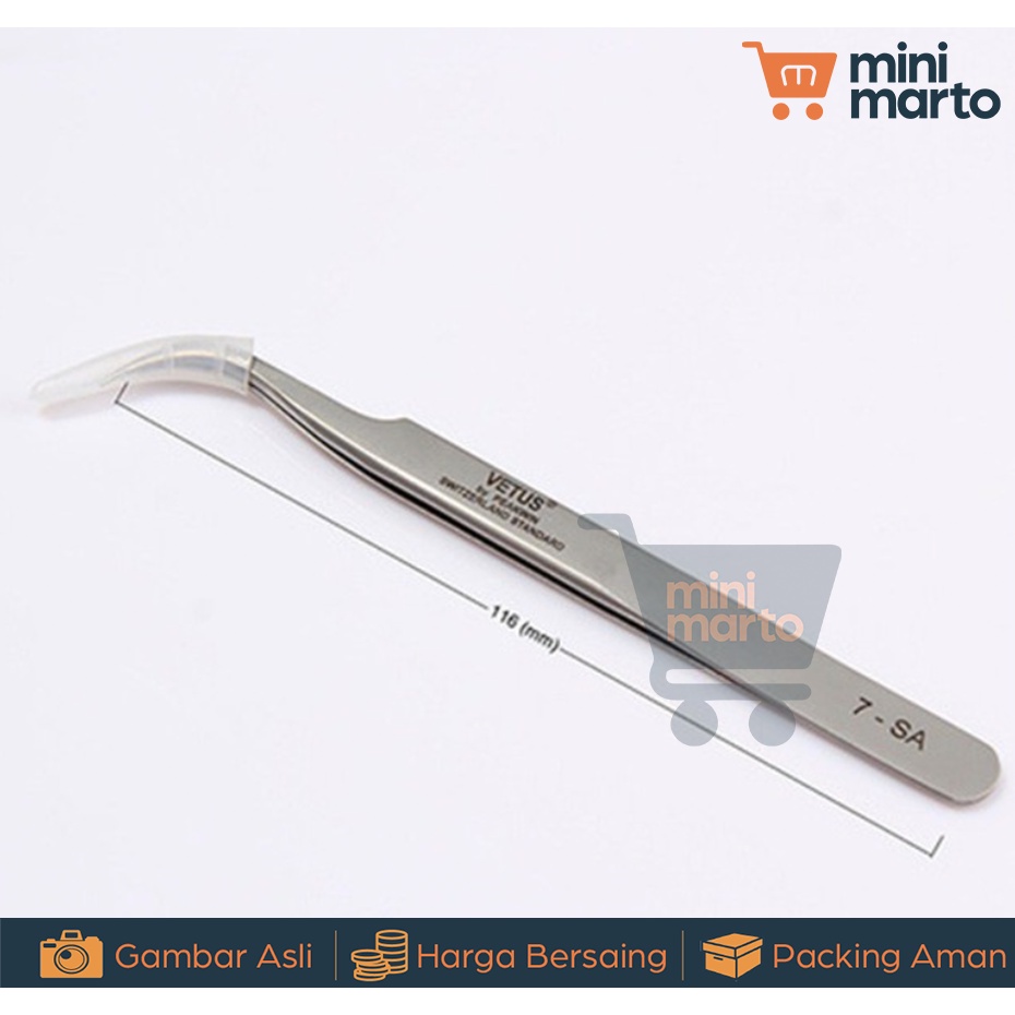 Vetus Original Tweezer Pinset Lurus / Pinset Bengkok / Pinset Russian - Minimarto