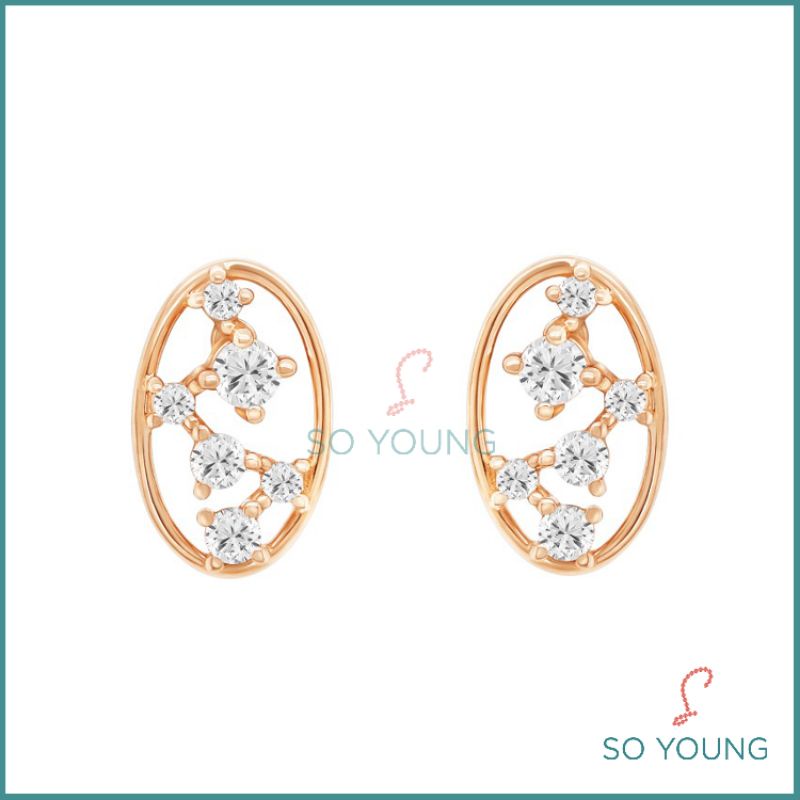 Anting Sandra Dewi Gold Galaxy Interstellar EA200337 Kadar 18K