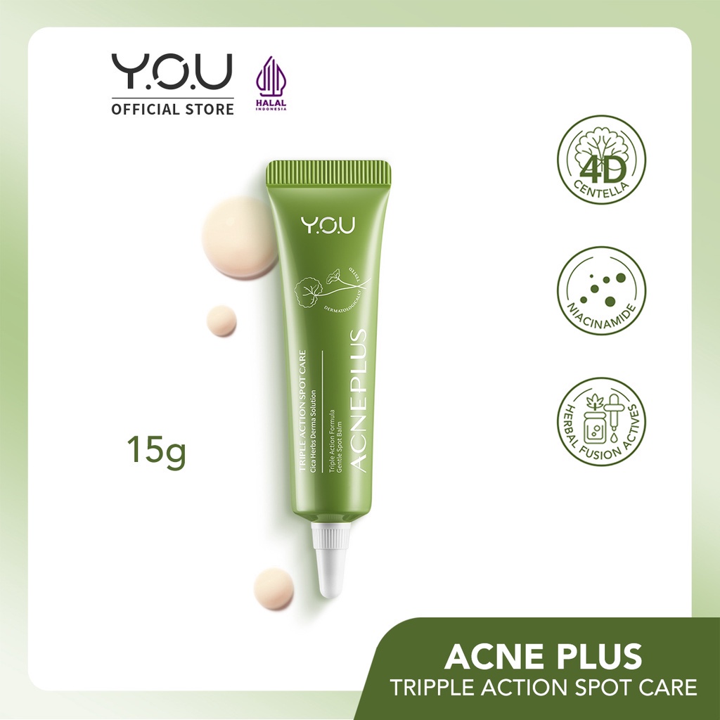 YOU AcnePlus Spot Care Acne Treatment | 4D Centella Asiatica Niacinamide Herbal Obat Jerawat