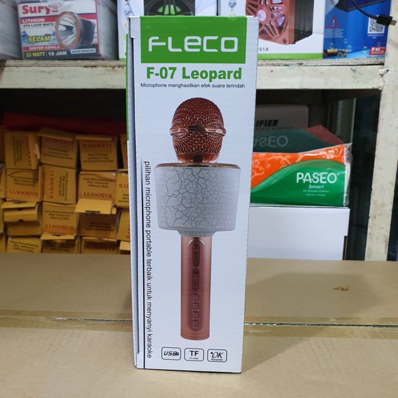 Microphone / Mic Smule Wireless Bluetooth Fleco F 07 Leopard Original