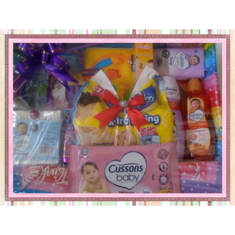 Parcel Bayi / Parcel Kado Bayi Paket Reguler Tanpa Baju-Lengkap Ungu