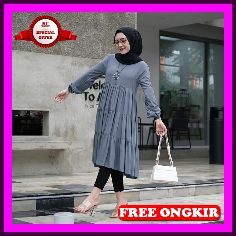 Atasan Muslim Wanita Kekinian Bsju Cewek Remaja Bju Lebaran Wanita Mur Susan.Id Tunik Vivara