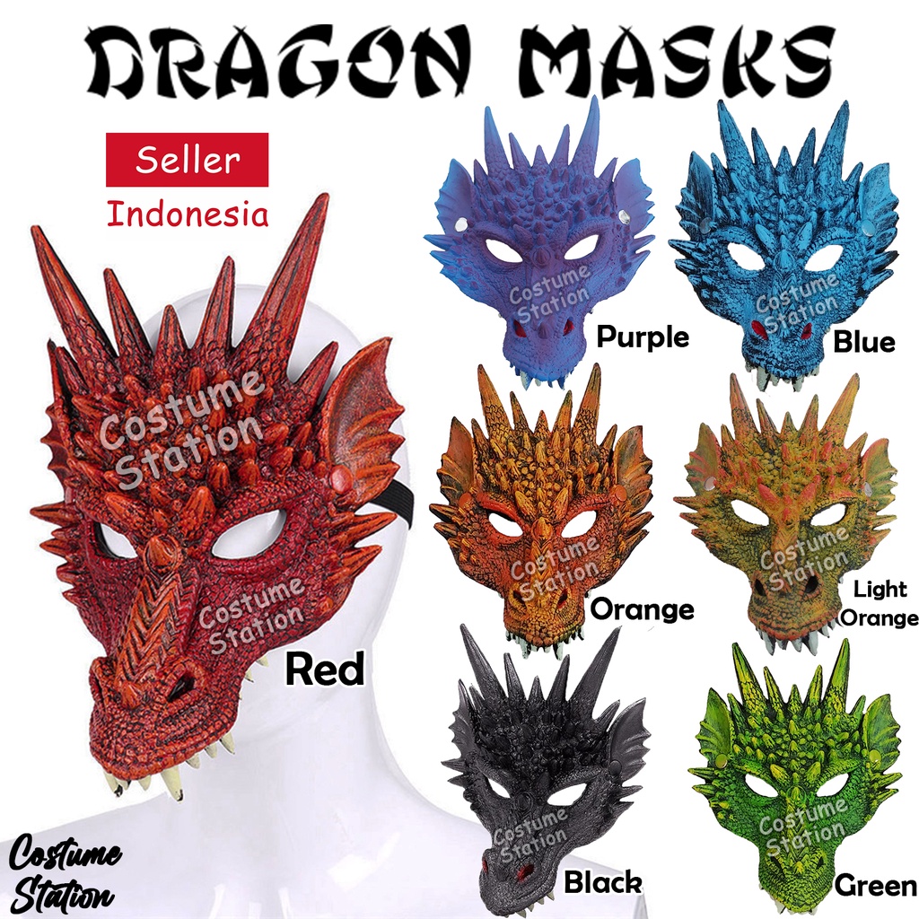 Dragon Mask / Topeng Naga Hewan Binatang Pesta Dewasa