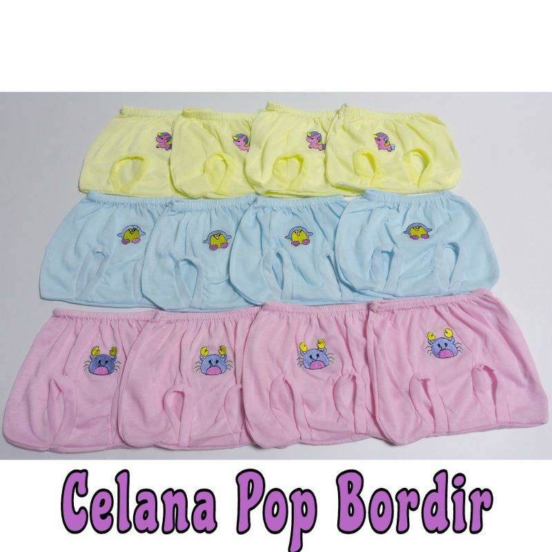 12Pcs Celana Pop bayi Bordir Celana Kacamata bayi 1Lusin murah grosir lebih murah