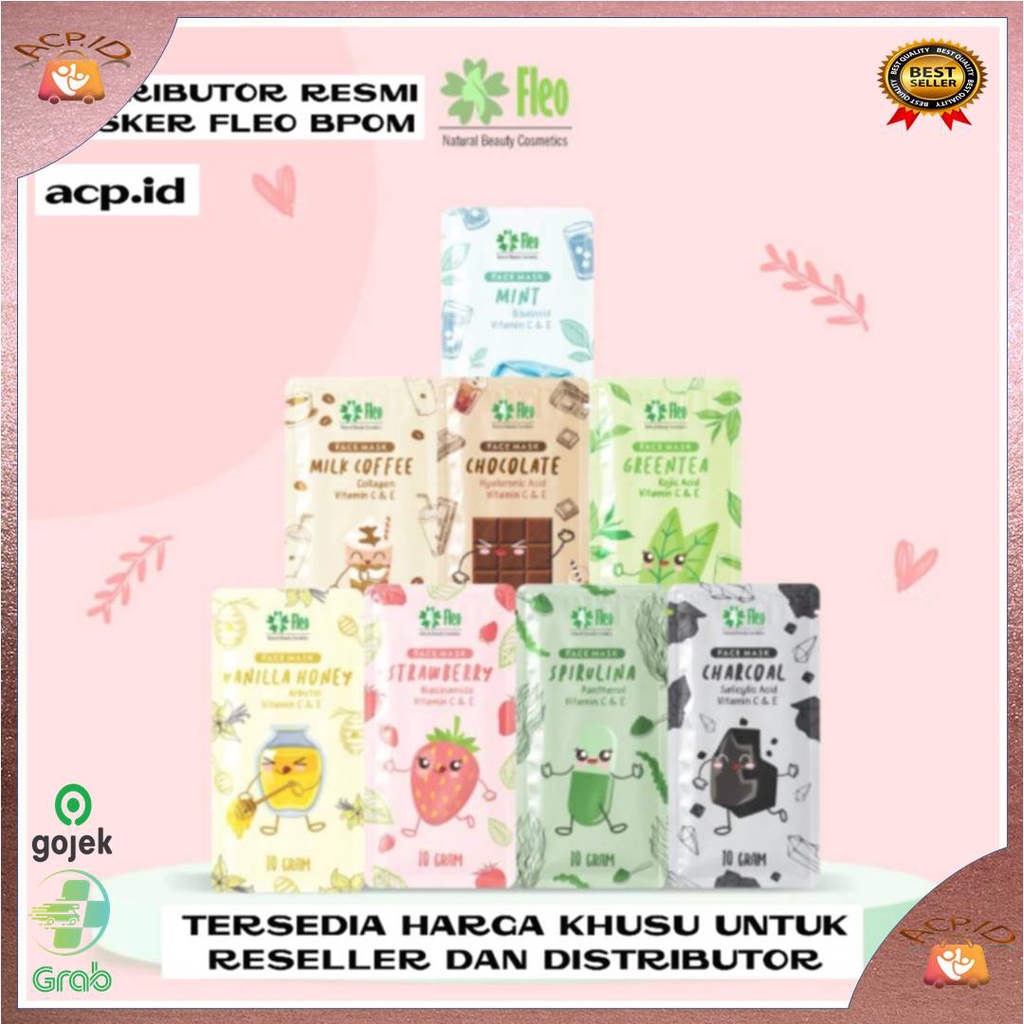 {ACP.ID} TRAVEL SIZE MASKER WAJAH ORGANIK BPOM BY FLEO MASK 10GR ORGANIC / FACE MASK 10 GRAM