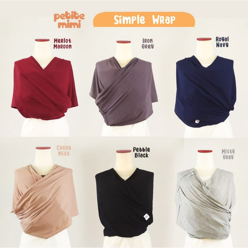 PETITE MIMI SIMPLE WRAP GENDONGAN ANAK POLOS SIMPLE - PETITE MIMI CBKS