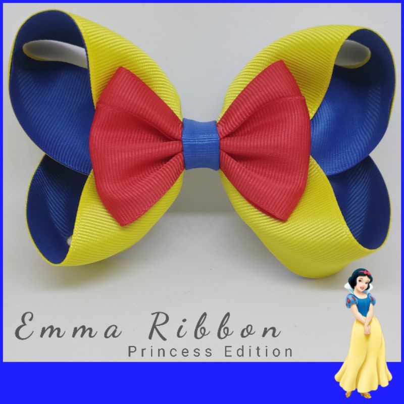 Pita Princess Disney/ Bando pita besar/ bando snow white/ bondu princess/ pita biru kuning merah