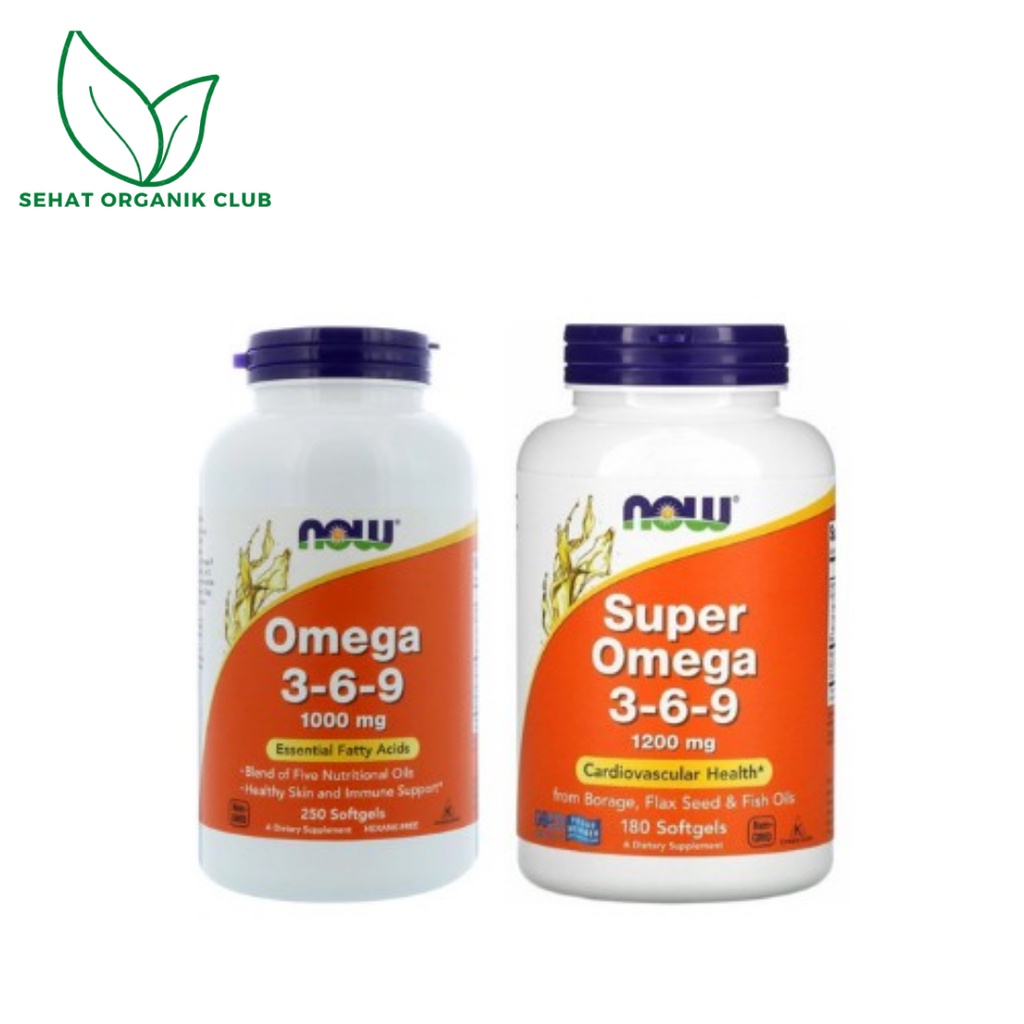 Now Foods Food Super Omega 369 3-6-9 1200 mg 180 Softgel ; 1000 Mg 250 Softgel - cardiovascular