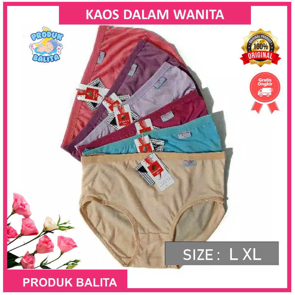 Celana Dalam Wanita Dewasa Motif Polos CD ESSE Perempuan Dewasa Ukuran L XL