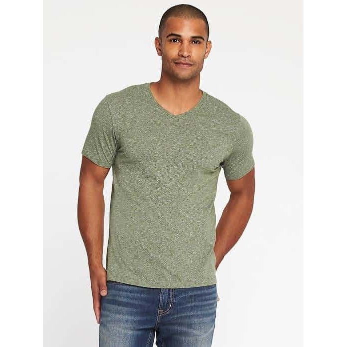 Eddie Bauer Vncek Tshirt Bigsize / Baju Kaos V-Neck Pria Jumbo Size - Hijau, Xl