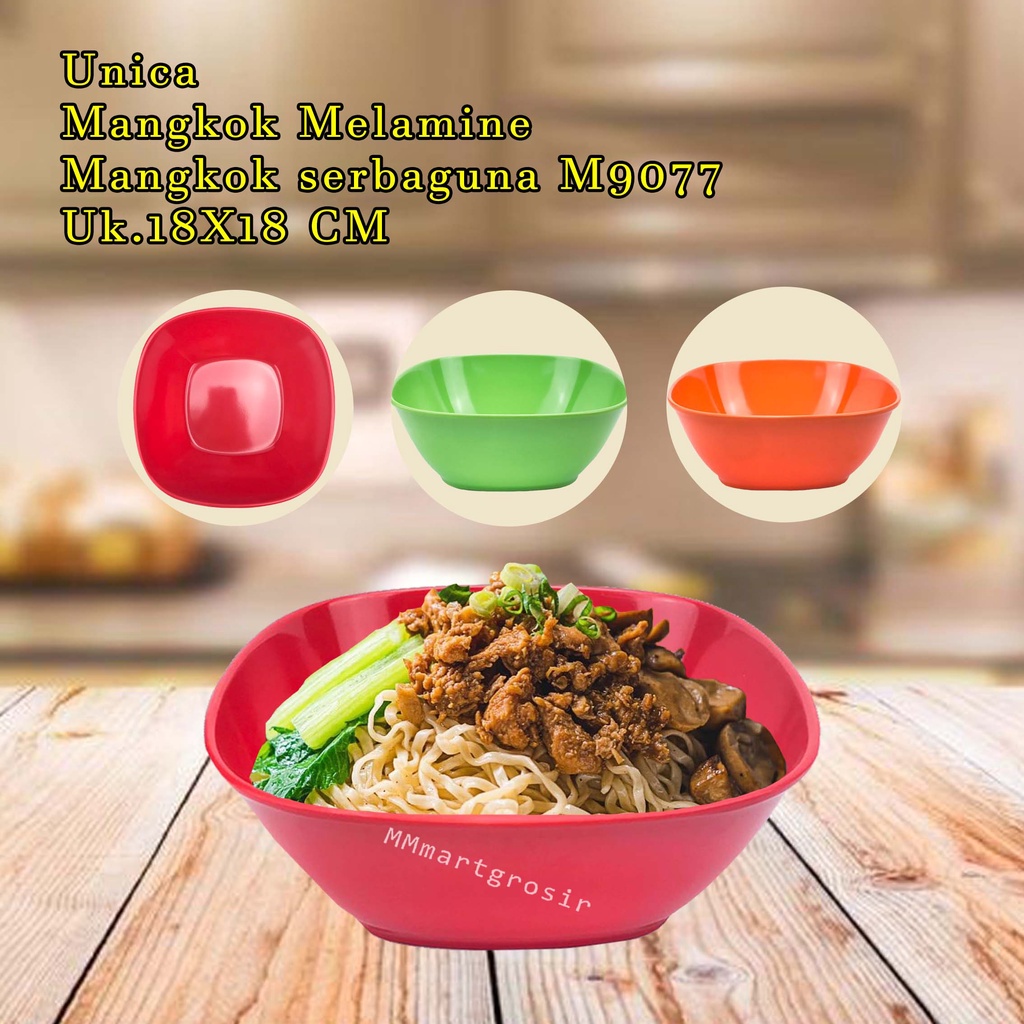 Unica / Mangkok Melamine / Mangkok serbaguna / M9077 / Uk.18X18 CM