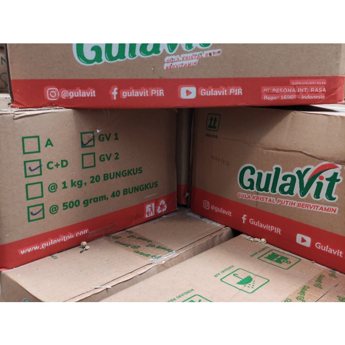 

Gula Pasir Gulavit 500 gram 1 KARTON