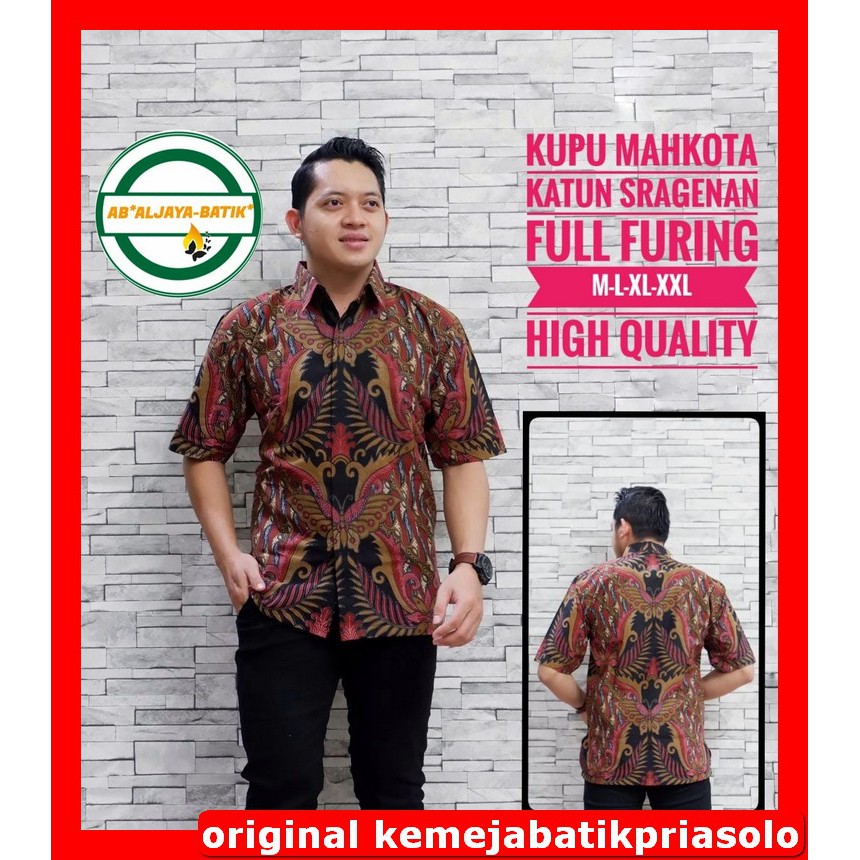 JAYASURA Kemeja Batik Pria Lengan Panjang Lapis Furing KANAYA lembayung aswotomo aji luwung RADHIT A