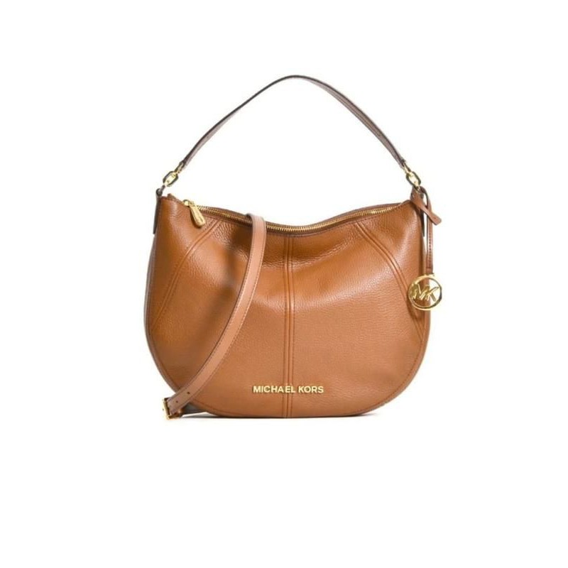 Tas MK Michael Kors bedford crescent shoulder brown luggage original