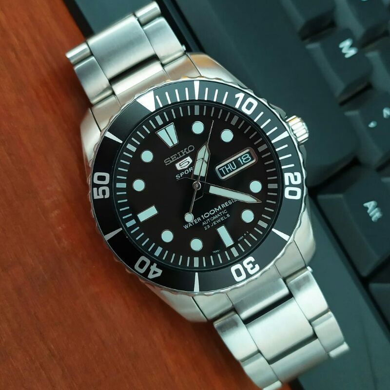 Jam Tanngan Pria Seiko 5 SNZF17K1 Sea Urchin Automatic Original