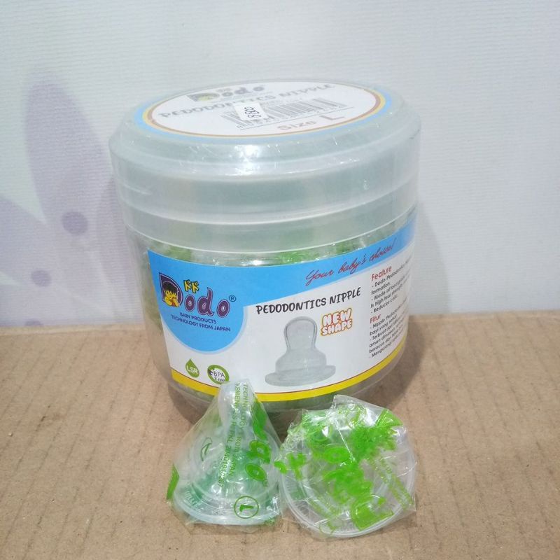 DODO PEDODONTICS NIPPLE (GEPENG) NEW SHAPE S, M, L