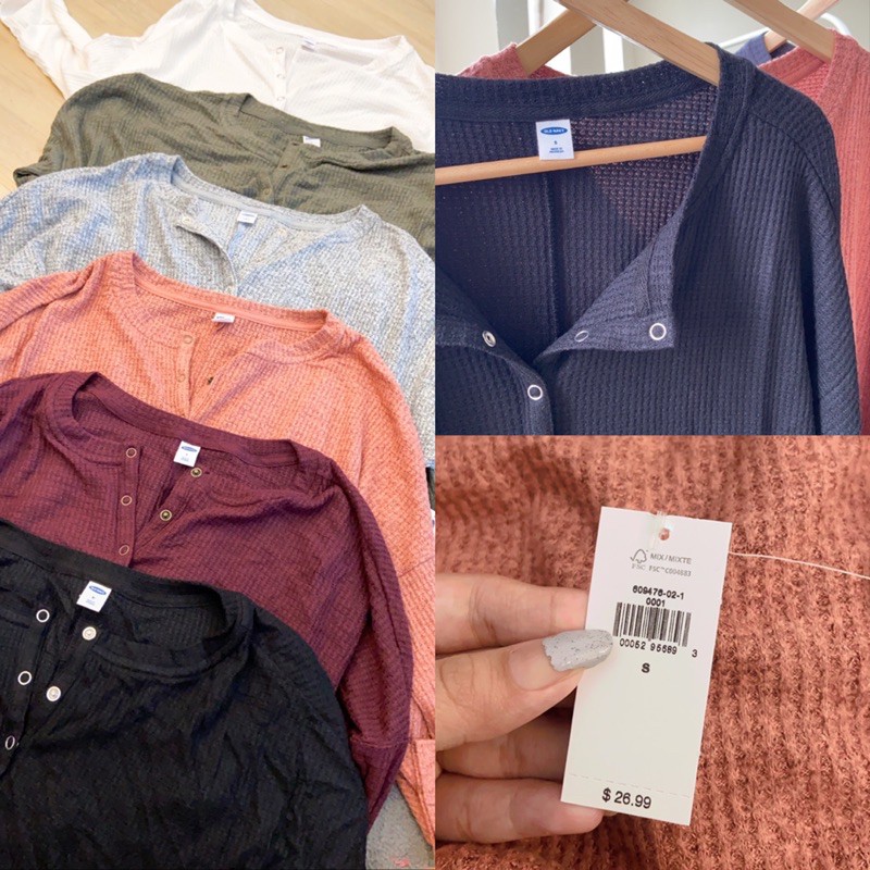 OLDNAVY WAFFLE KNITTED TOP - ATASAN SWEATER RAJUT ORIGINAL BRANDED-3
