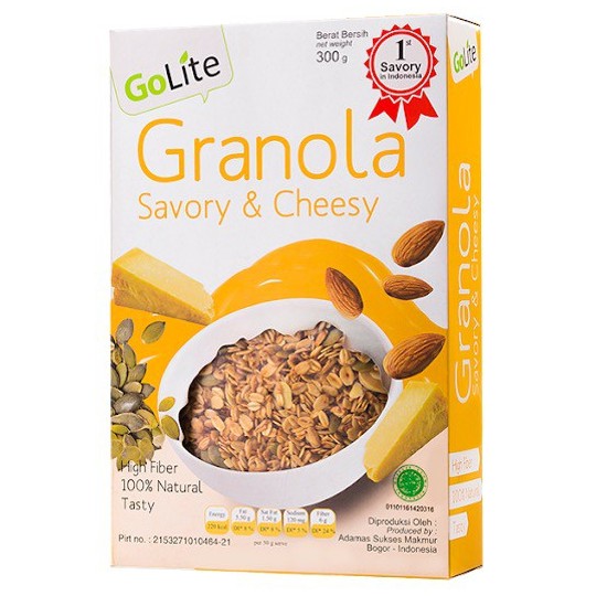 

GOLITE GRANOLA SAVORY&CHEESY 300GR