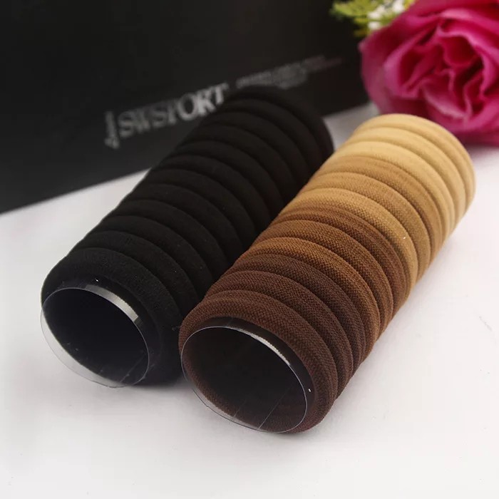 Ikat Rambut Karet Seamless Coklat Gaya Korea Untuk Wanita (5 Pcs)