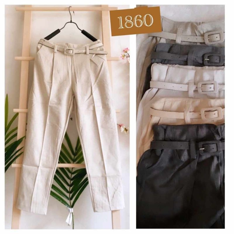 Celana wanita bahan Zara wool import ukuran 3xl