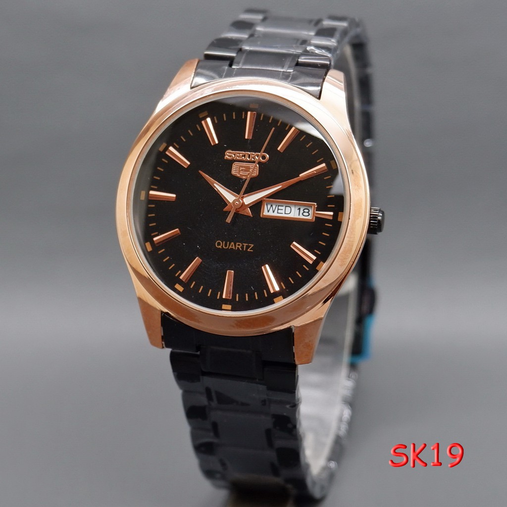 Jam Tangan Pria Seiko Black Gold