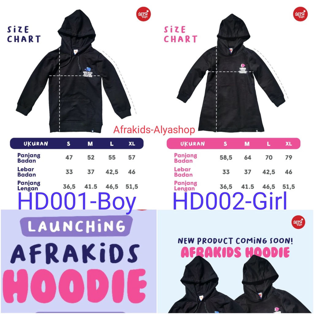 PROMO... ORIGINAL HOODIE AFRAKIDS COUPLE &quot;Under the sea is my Rabb's Creation&quot; 2-12 TAHUN HD001 / HD002