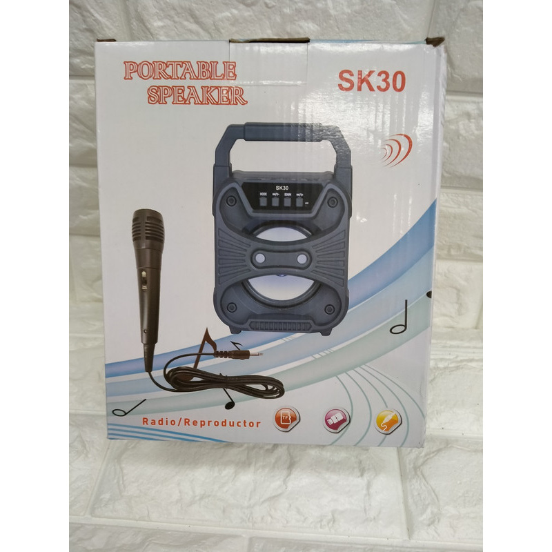 PORTABLE SPEAKER BLUETOOTH BT WIRELESS + Mic SK-30 SK 30