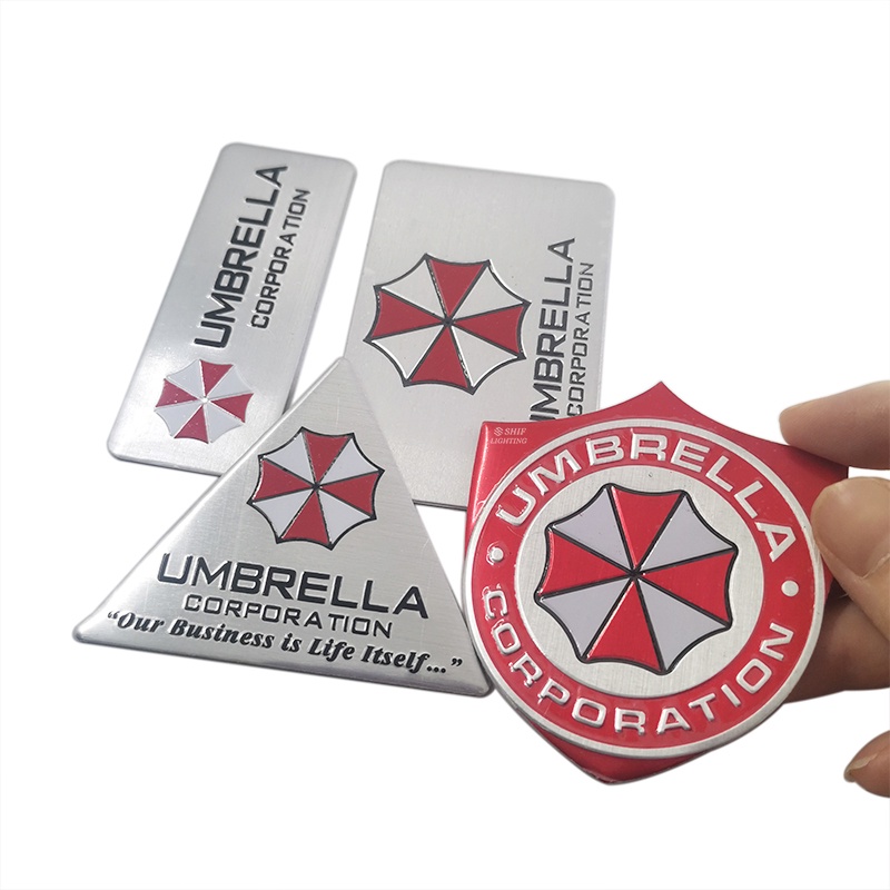 1pc Stiker Emblem Logo UMBRELLA CORPORATION Bahan Aluminum Untuk Dekorasi Mobil