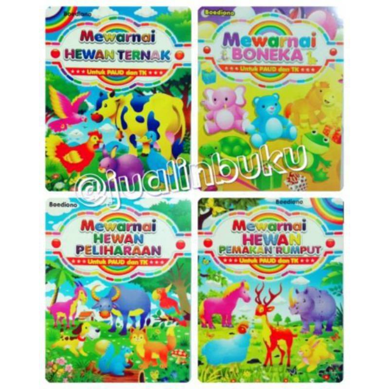 Buku Mewarnai untuk TK dan PAUD ukuran Besar Terlengkap