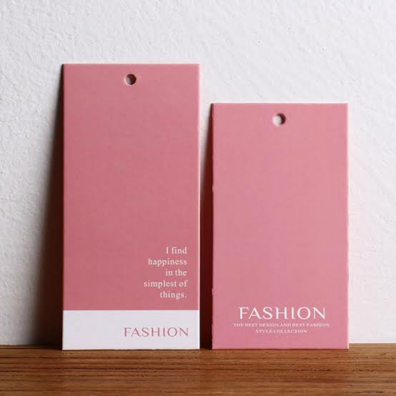 

Hang tag Tebal 350 gram / Hang tag Pakaian / Hang tag Free Desain