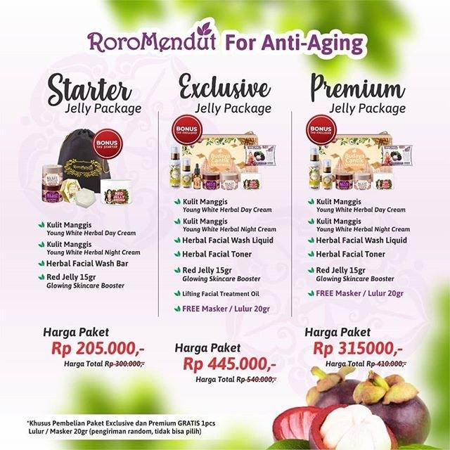 FREE MASKER, PAKET KULIT MANGGIS SKINCARE + JELLY CREAM RORO MENDUT